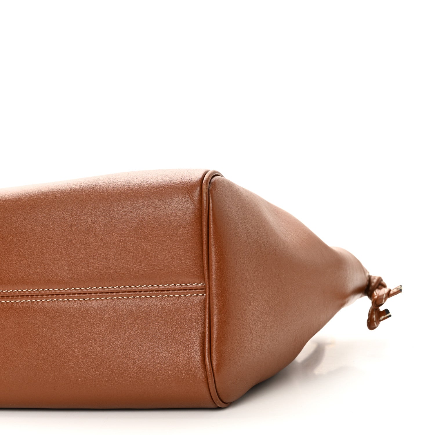 Celine Smooth Calfskin Cuir Small Triomphe Cabas Drawstring Tan 9 of 9