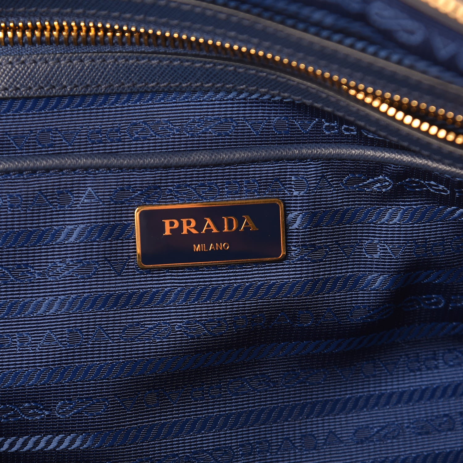 Prada Tessuto Nylon Saffiano Tote Bluette 8 of 10