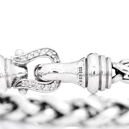 David Yurman Sterling Silver Diamond 6mm Wheat Chain Bracelet 4 of 4