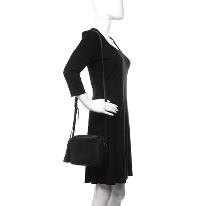 Saint Laurent Lambskin Monogram Small Lou Camera Bag Black 2 of 13