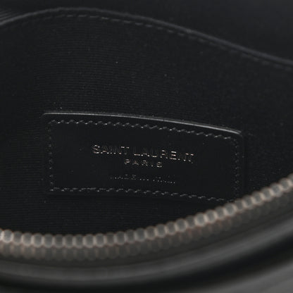 Saint Laurent Crinkled Calfskin Matelasse Monogram Niki Bill Pouch Black 6 of 7