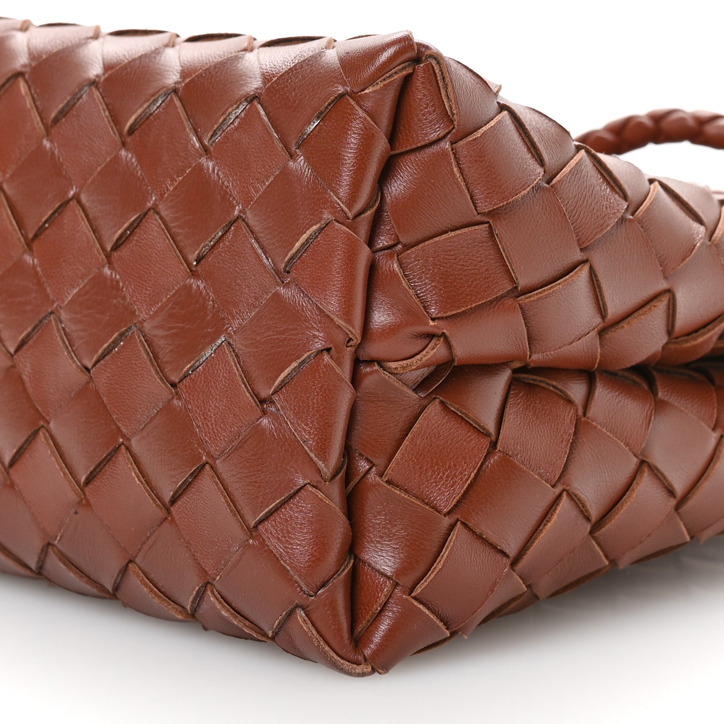 Nappa Intrecciato Small Andiamo Shoulder Bag Sapele