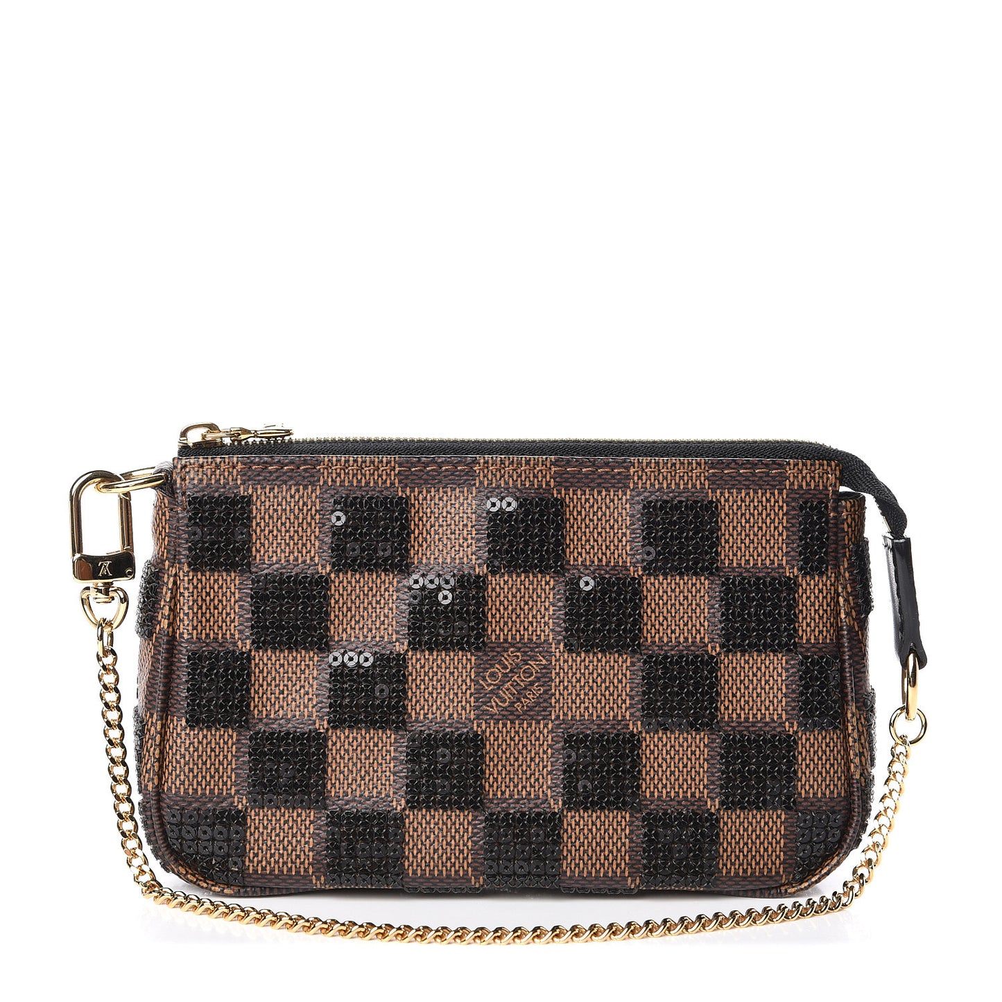 Damier Paillettes Mini Pochette Accessories Blue