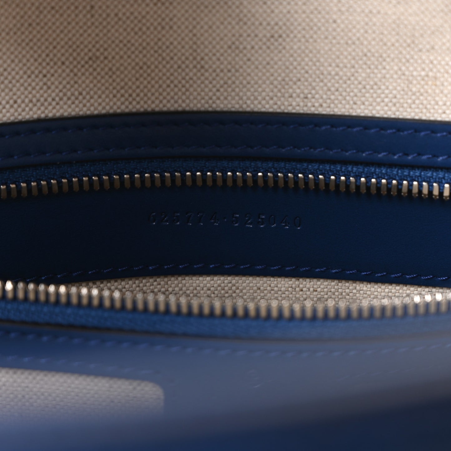 Calfskin GG Tennis Embossed Tote Bag Intense Metal Blue