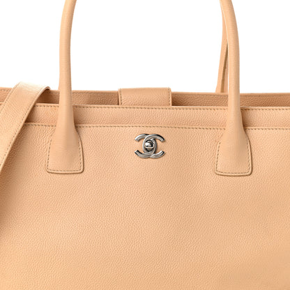 Chanel Calfskin Cerf Executive Shopper Tote Beige Clair 9 of 13