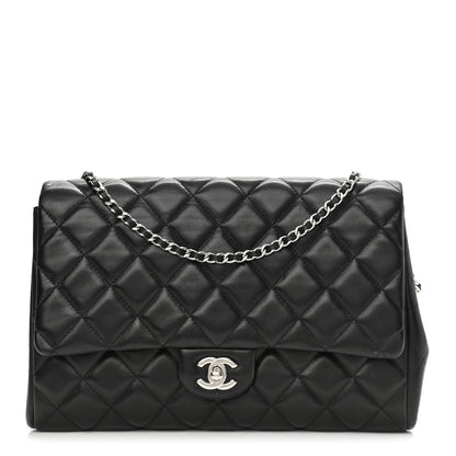 Chanel Lambskin Quilted Clutch With Chain Flap Black 1 of 13
