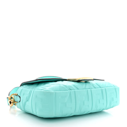 Fendi Nappa FF 1974 Embossed Baguette Spring Turquoise 4 of 10