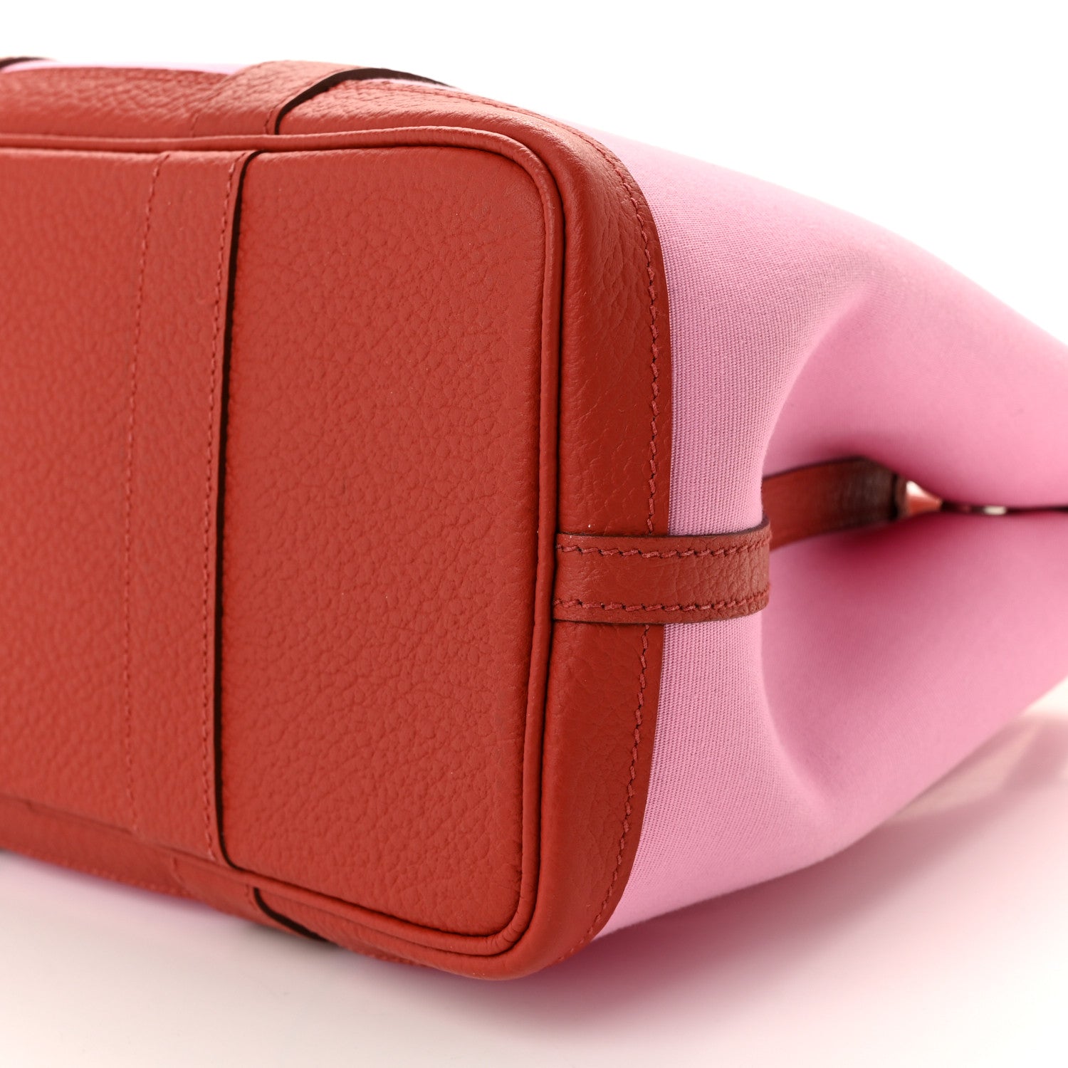 Hermes Toile Militaire Vache Country Garden Party Tote 30 Bubblegum Rouge Duchesse 10 of 10