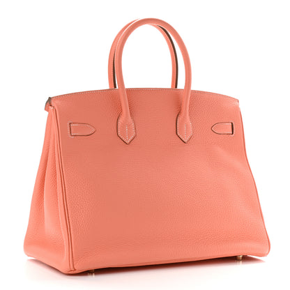 Hermes Taurillon Clemence Birkin 35 Crevette 3 of 14