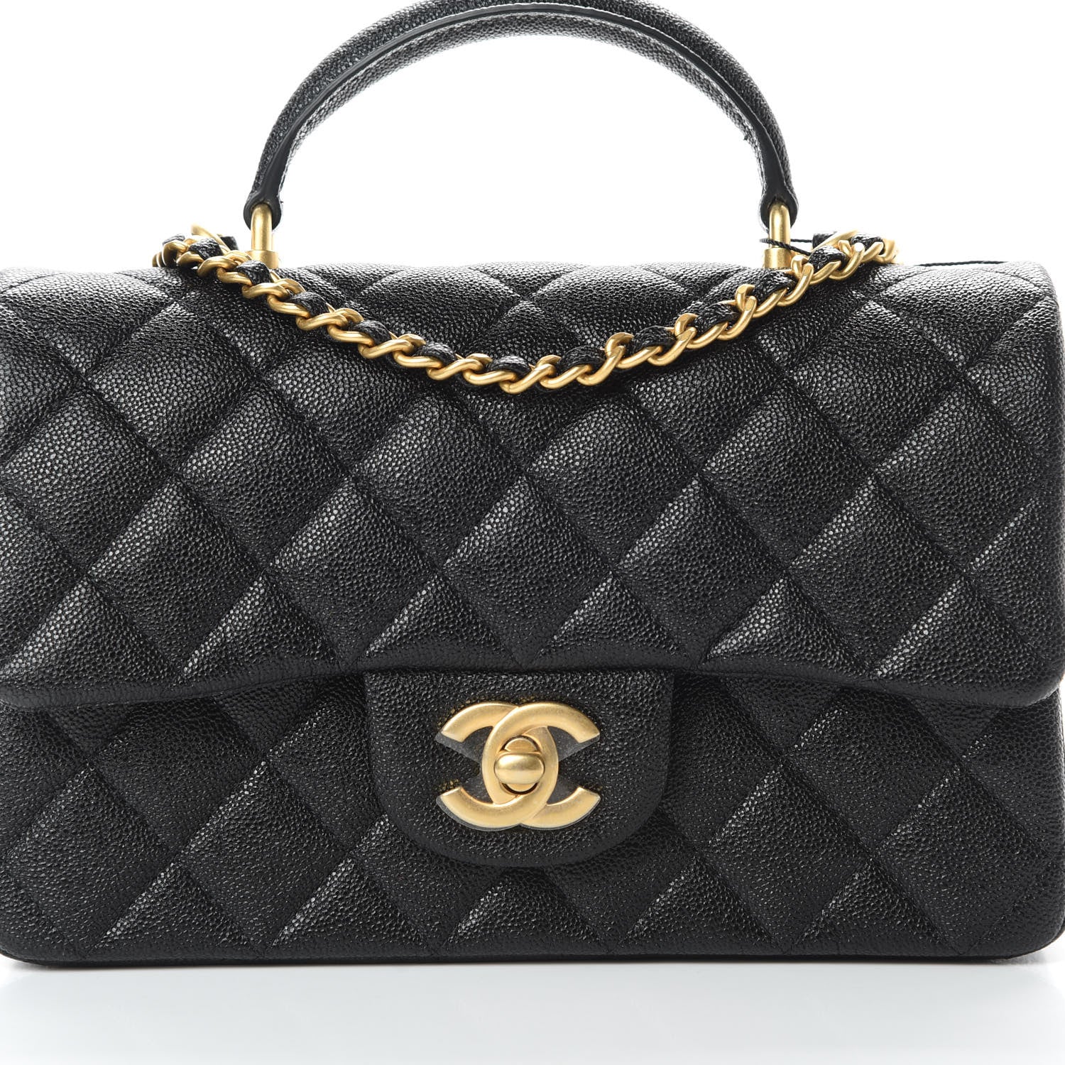 Chanel Caviar Quilted Mini Top Handle Rectangular Flap Black 8 of 11
