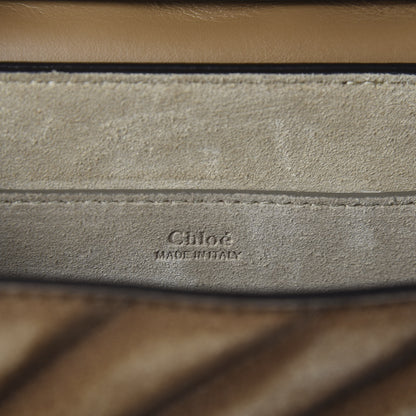 Chloe Suede Calfskin Quilted Drew Bijou Shoulder Bag Nut 7 of 9