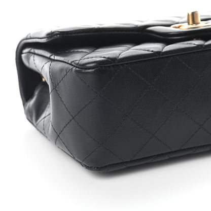 Chanel Lambskin Quilted Mini Rectangular Flap Black 8 of 10