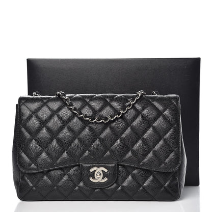 Chanel Caviar Quilted Jumbo Single Flap Black 15 of 15