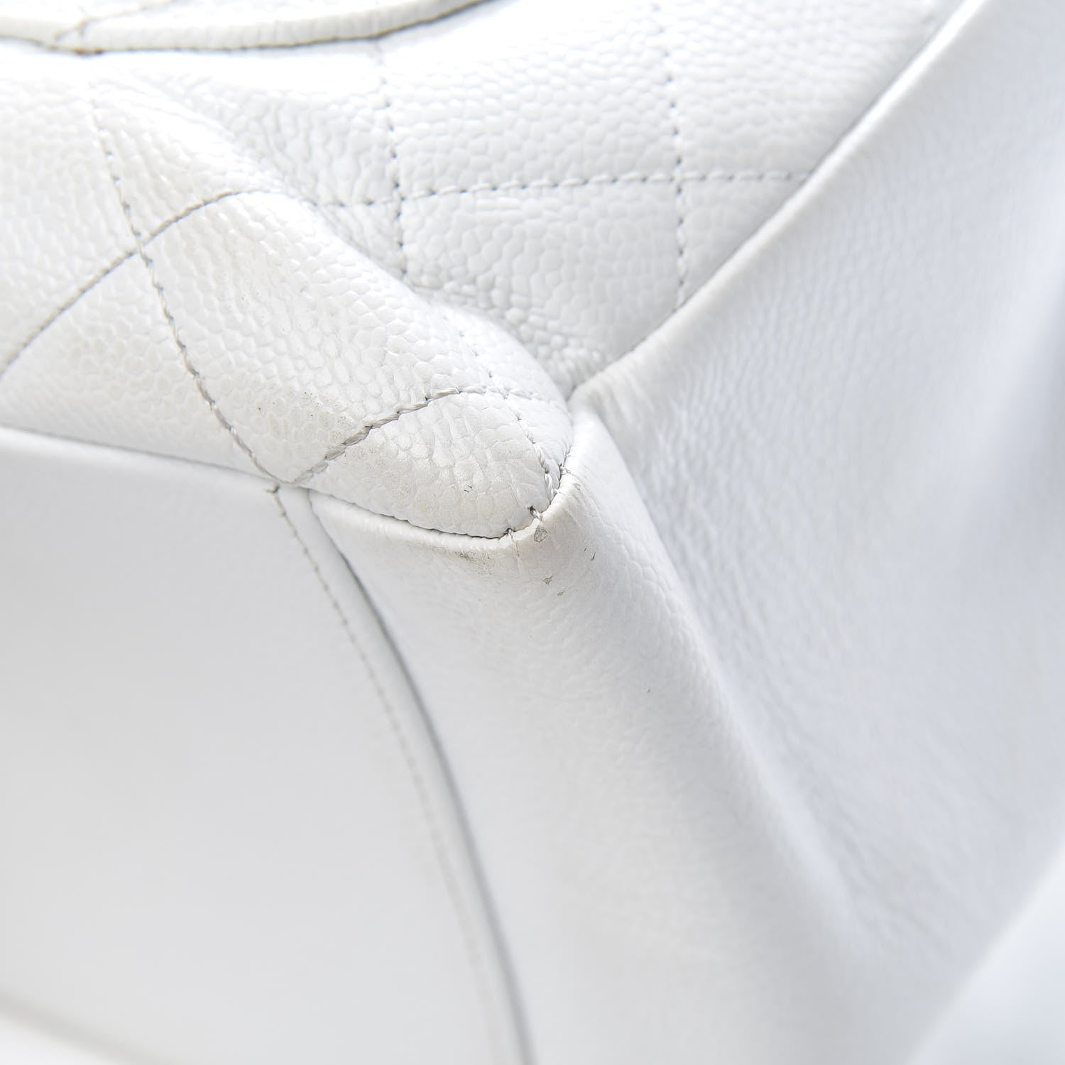 Chanel Caviar Quilted Grand Shopping Tote GST White 10 of 16