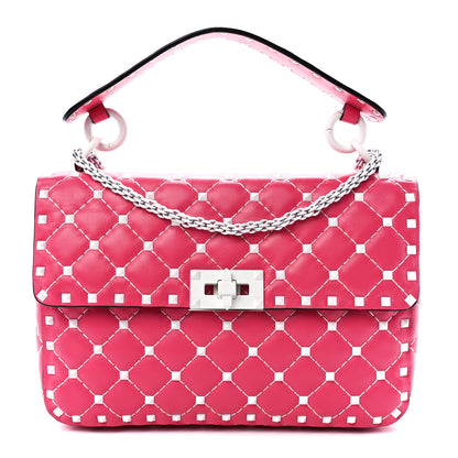 Valentino Garavani Lambskin Medium Free Rockstud Spike Shoulder Bag Shadow Pink 1 of 11