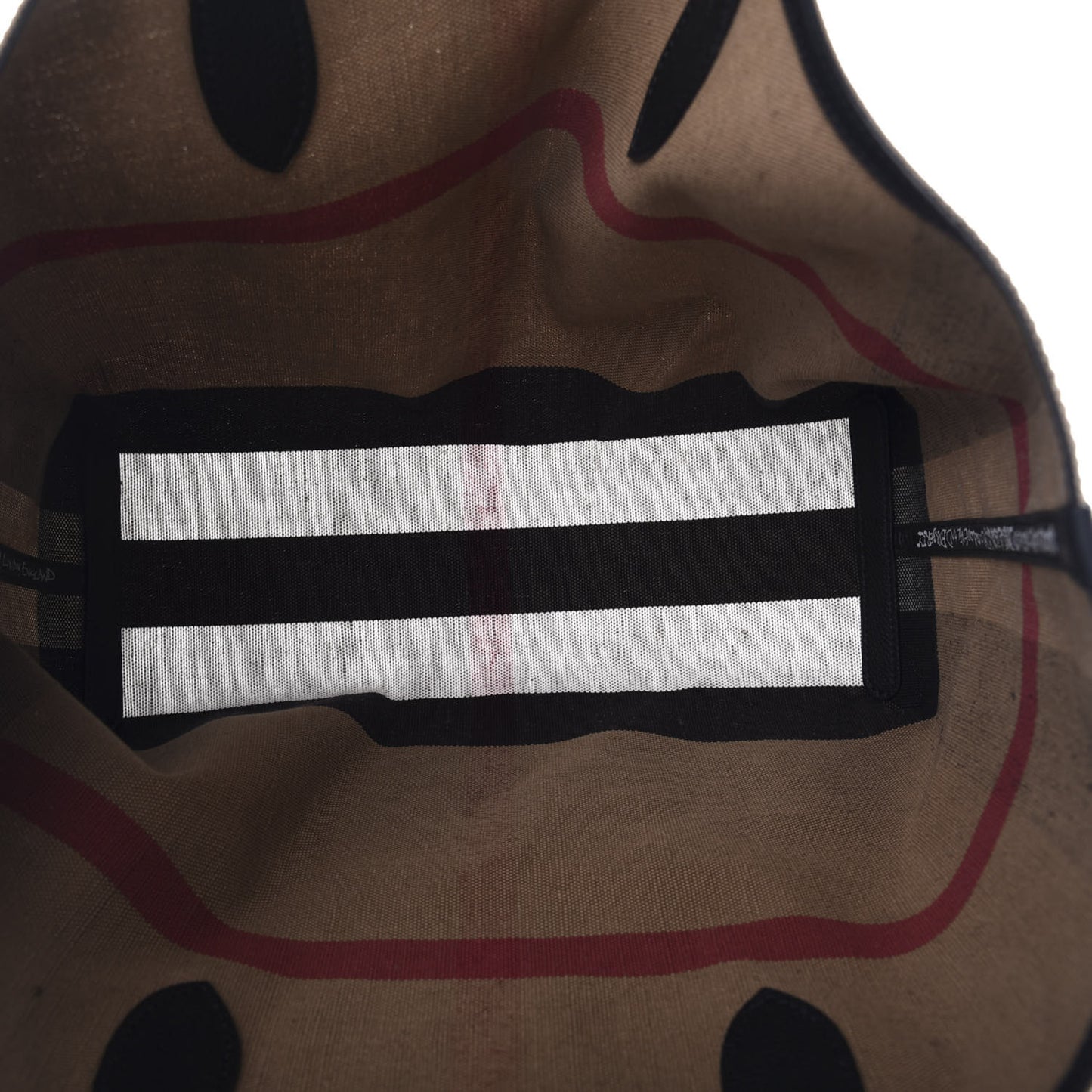 Coated Canvas Mega Check Medium Doodle Tote Black