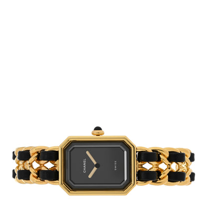 Chanel Stainless Steel Lambskin 20mm Chain Premiere Quartz Watch Gold M 2 of 4