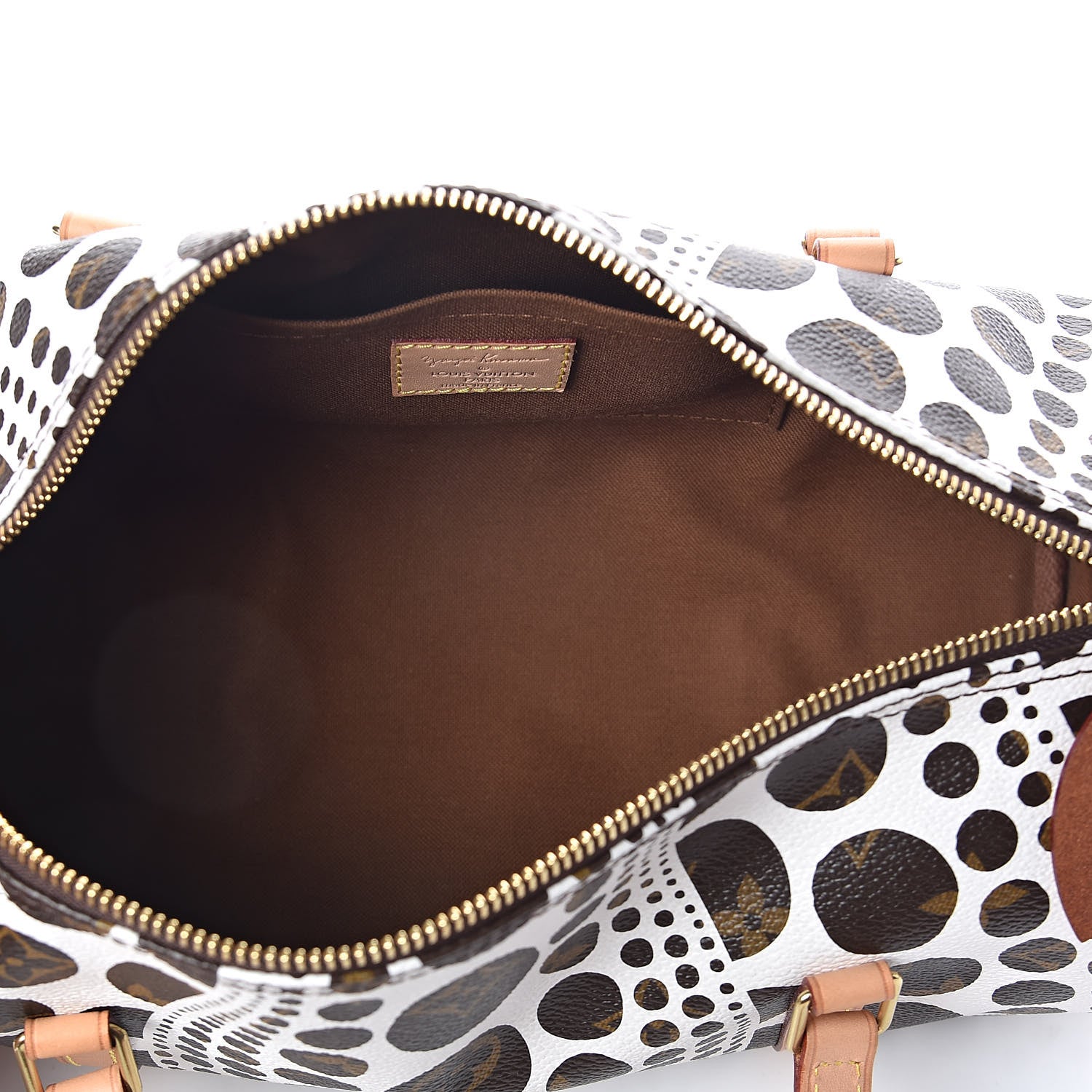 Louis Vuitton Monogram Kusama Pumpkin Dots Papillon 30 White 5 of 9