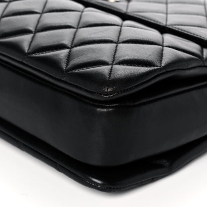 Chanel Lambskin Quilted Large Trendy CC Dual Handle Flap Bag Black 11 of 15