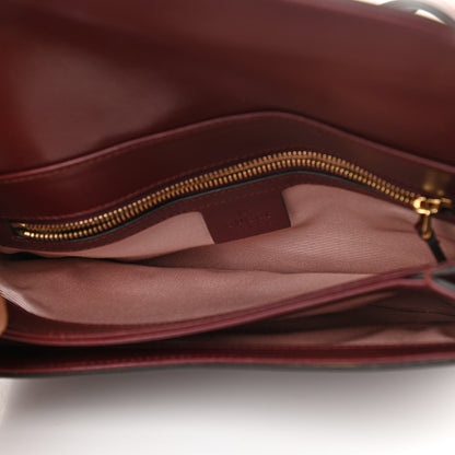 Gucci Vitello Palmellato Lux Small Arli Flap Shoulder Bag Vintage Bordeaux 5 of 14