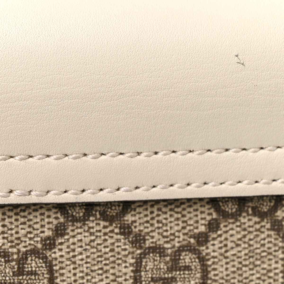GG Supreme Monogram Studded Small Padlock Shoulder Bag White