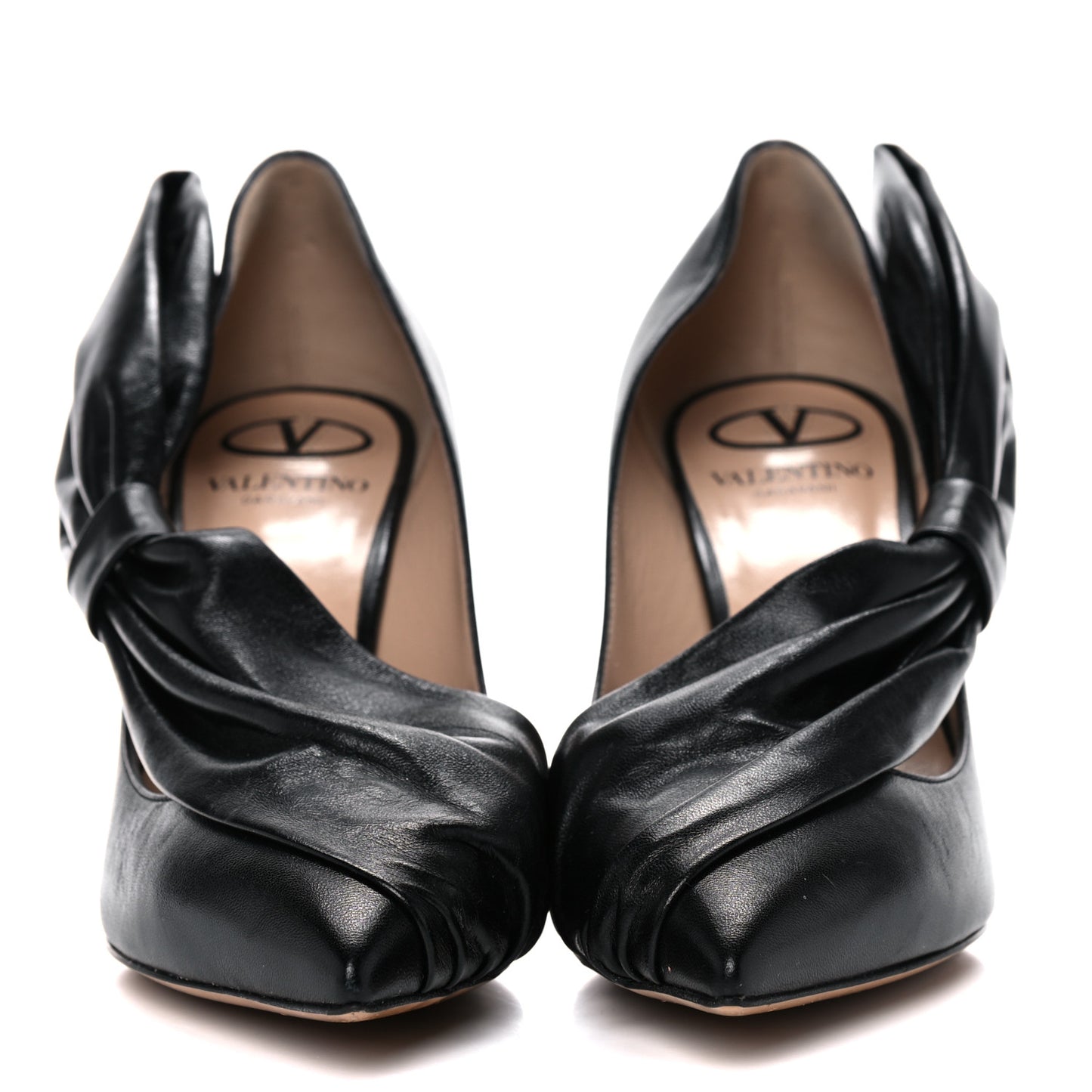 Nappa Bow Pointed Toe 85mm Pumps 38 Black