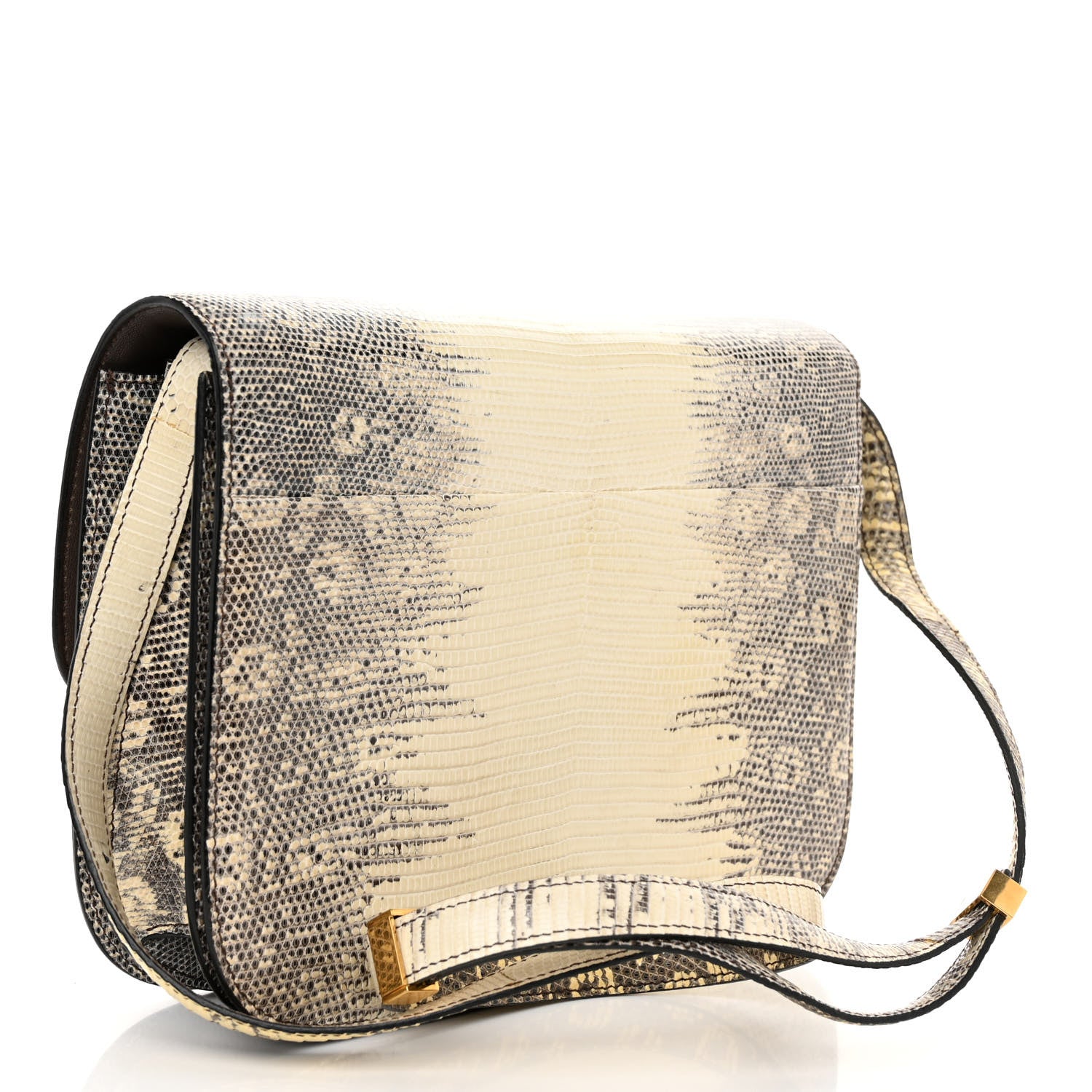 Celine Lizard Medium Classic Box Flap Bag Natural 3 of 10