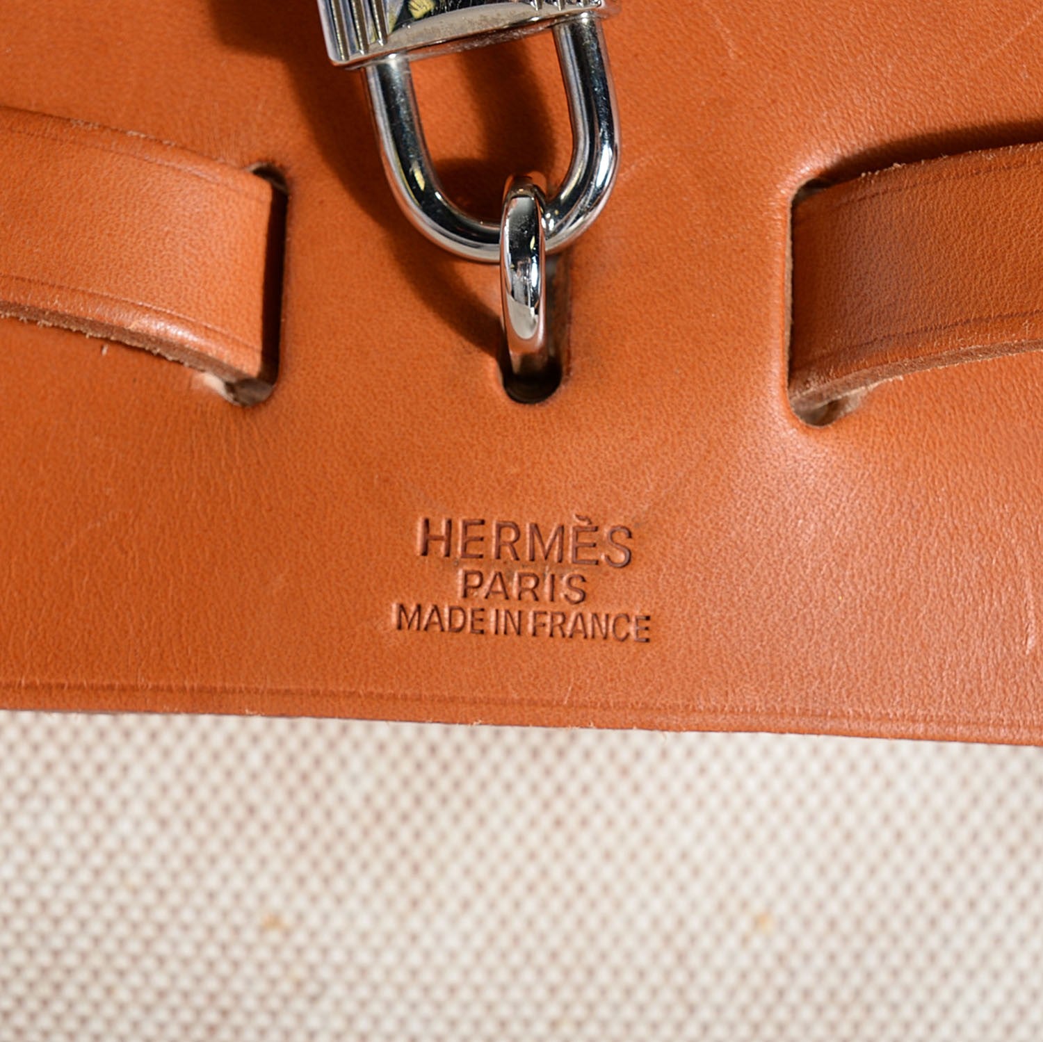 Hermes Toile Vache Calfskin Herbag 30 PM Backpack Natural 9 of 15