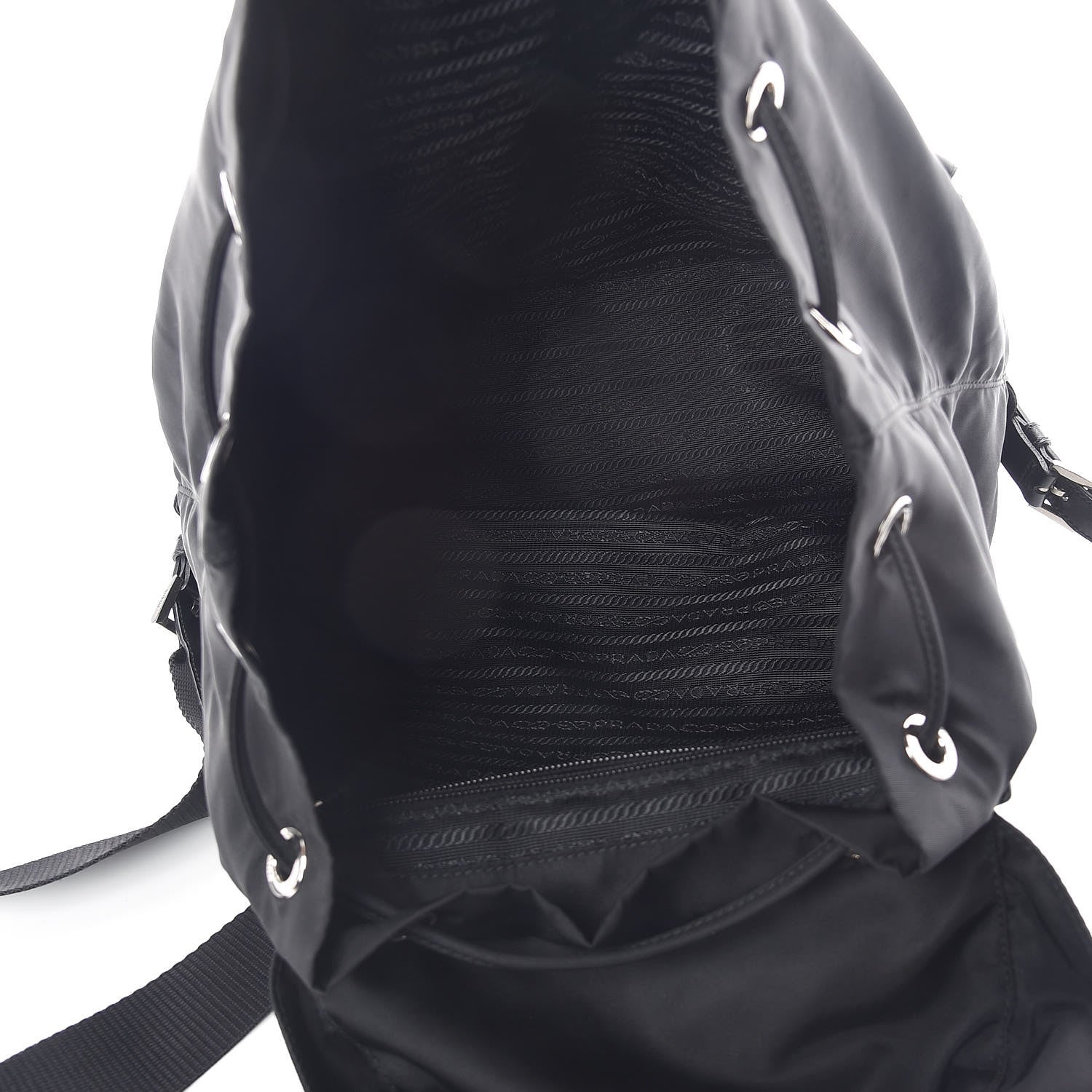 Prada Nylon Vela Medium Backpack Black 5 of 10