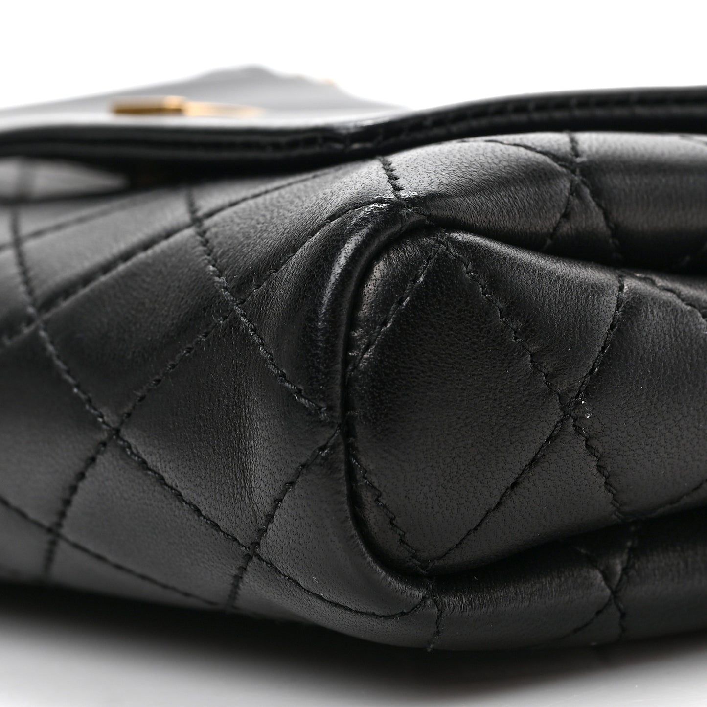 Lambskin Quilted Monogram Mini Nolita Black