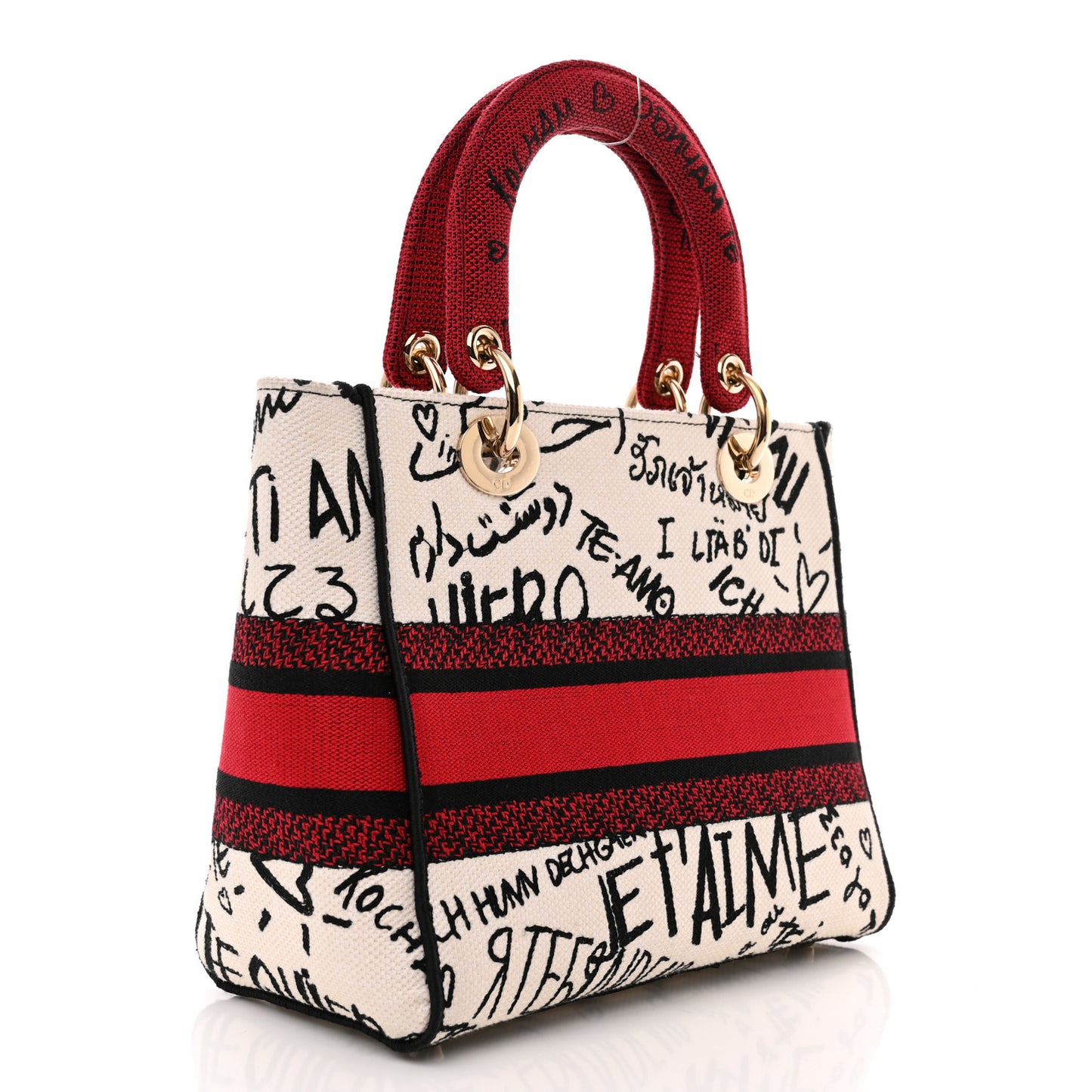 Canvas Medium DiorAmour Graffiti Lady D-Lite Latte