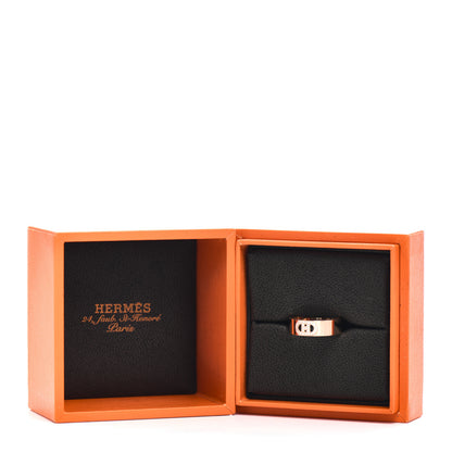 Hermes 18K Rose Gold Diamond PM H D'Ancre Ring 51 5.75 4 of 5