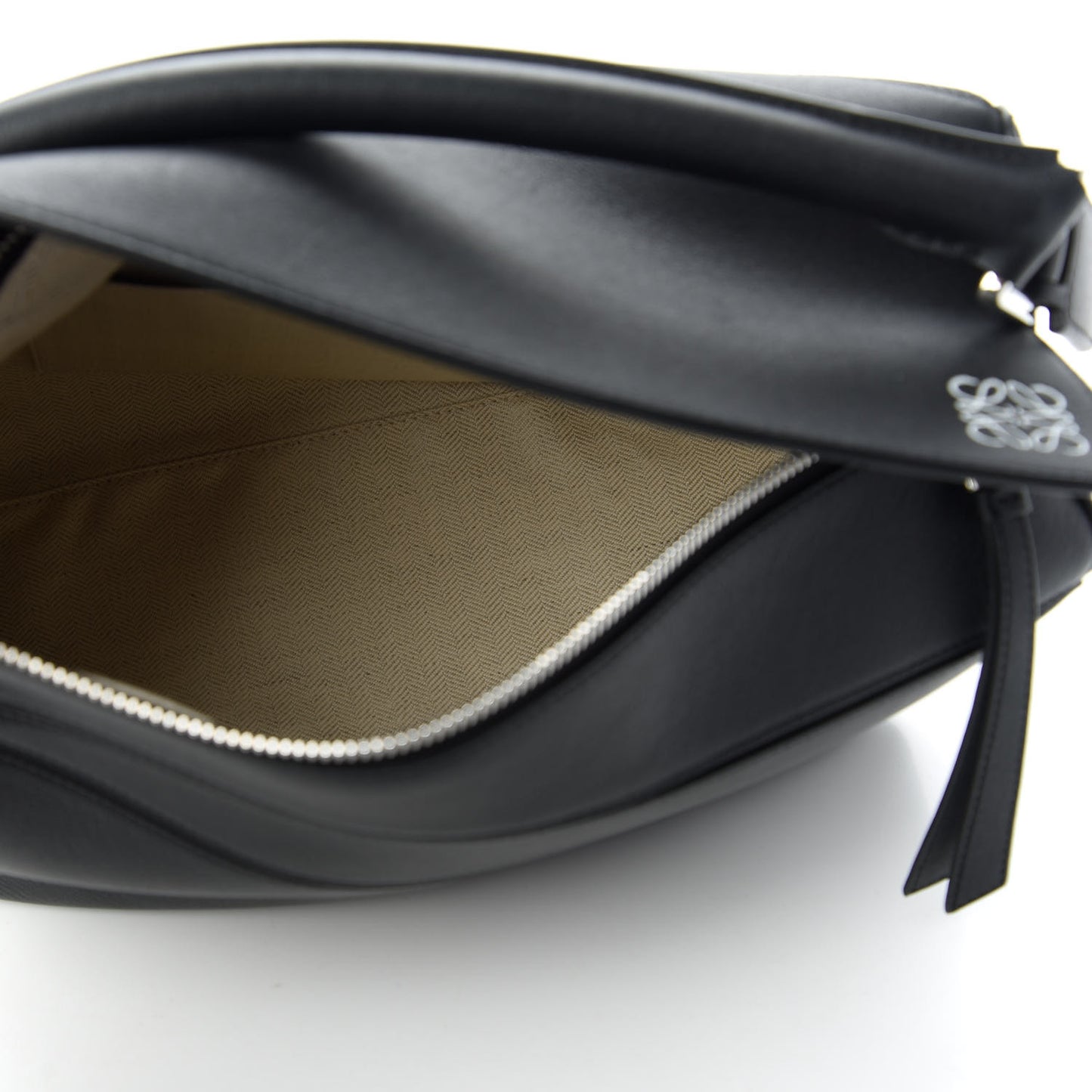 Calfskin Medium Puzzle Bag Black