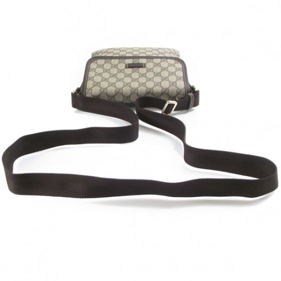 GG Plus Monogram Small Flap Messenger Bag Beige Dark Brown