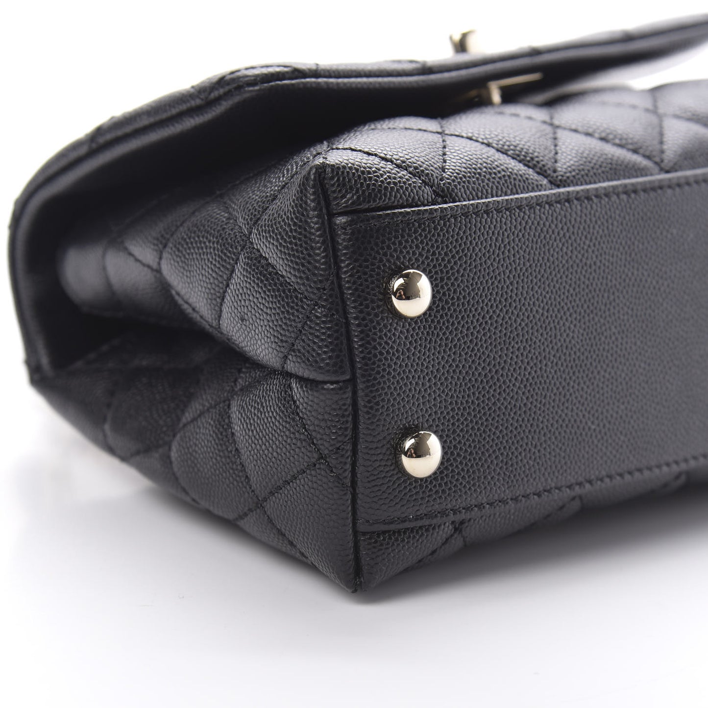 Caviar Quilted Extra Mini Coco Handle Flap Black