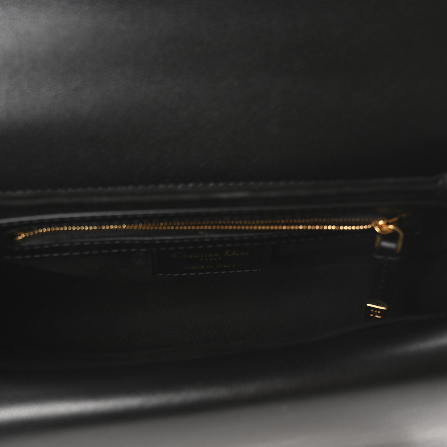 Calfskin Cannage Small Dior Jolie Top Handle Black