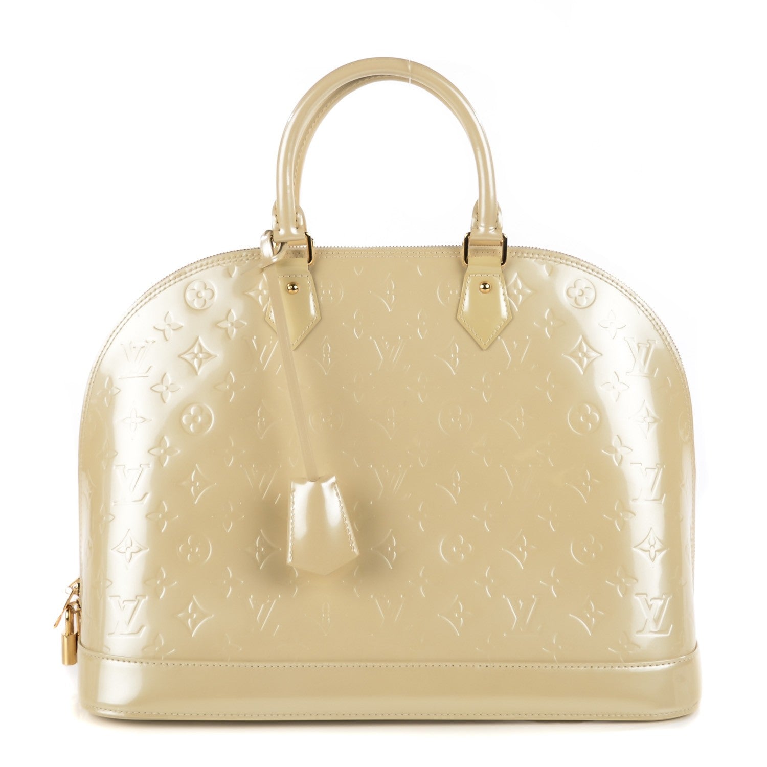 Louis Vuitton Vernis Alma GM Blanc Corail 1 of 8