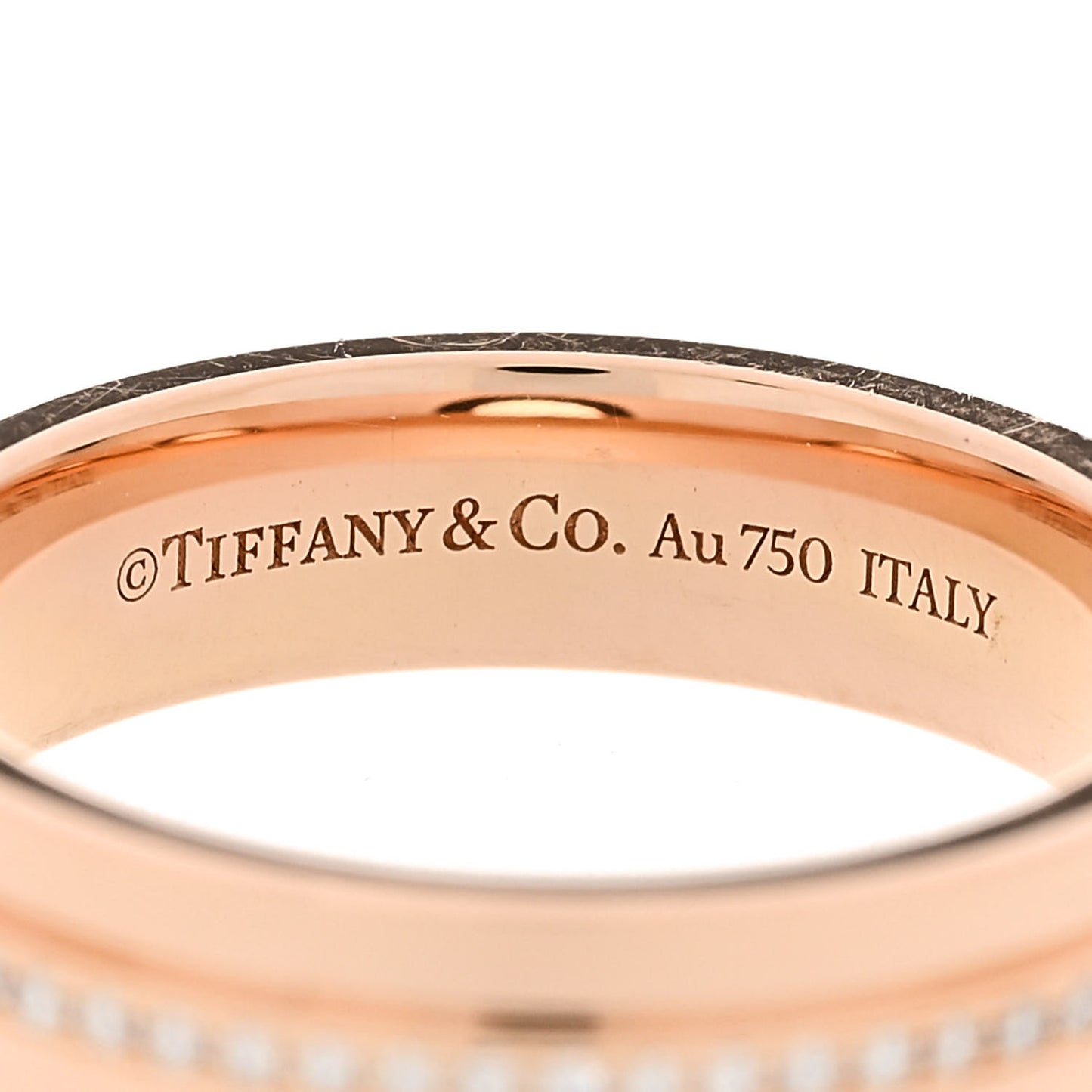 18K Rose Gold Diamond Narrow T Two Ring 49 5