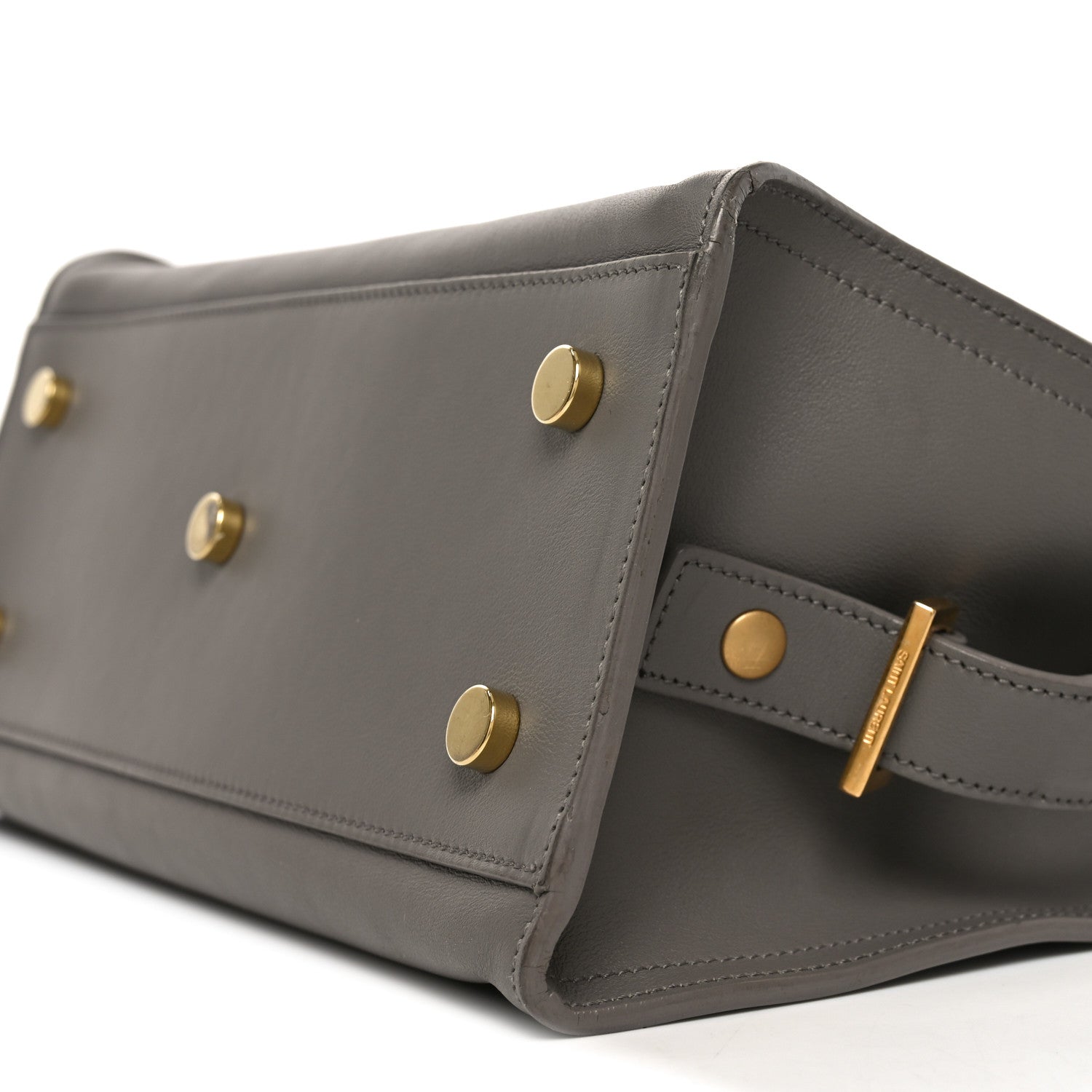Saint Laurent Calfskin Monogram Baby Cabas Fog 10 of 10
