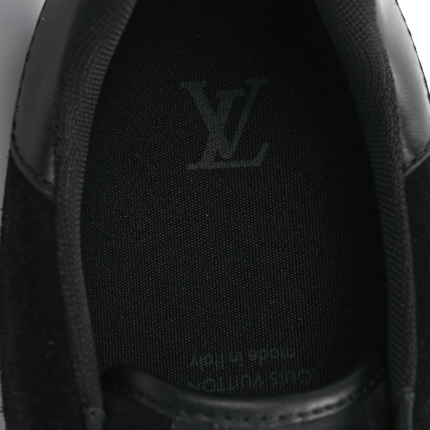 Suede Mens LV Trainer Sneakers 10 Black