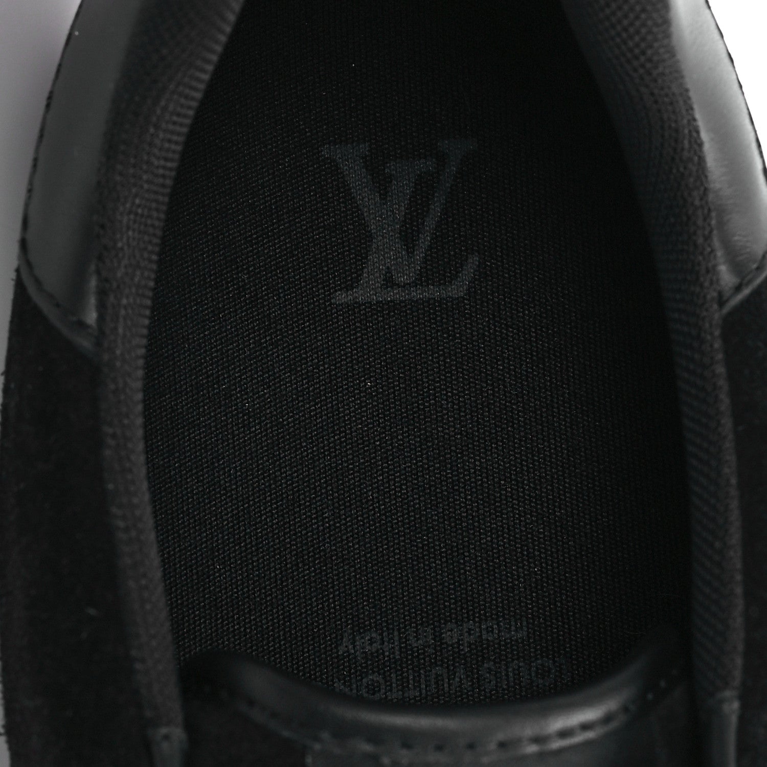 Louis Vuitton Suede Mens LV Trainer Sneakers 10 Black 8 of 10