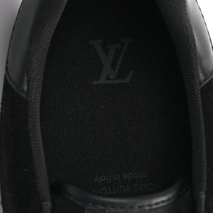 Louis Vuitton Suede Mens LV Trainer Sneakers 10 Black 8 of 10