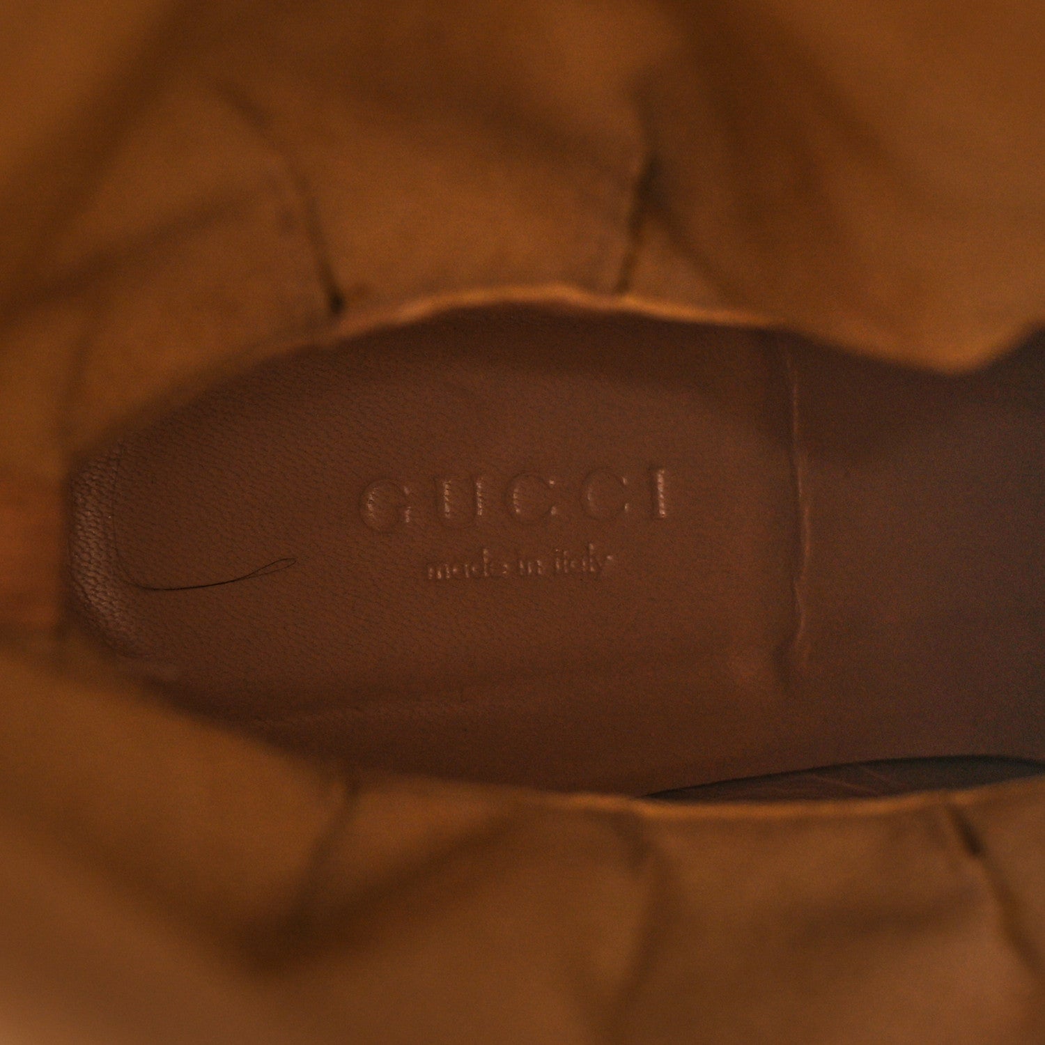 Gucci Monogram Malaga Kid Lisa Mid Heel Boots 38 Beige Ebony 6 of 9
