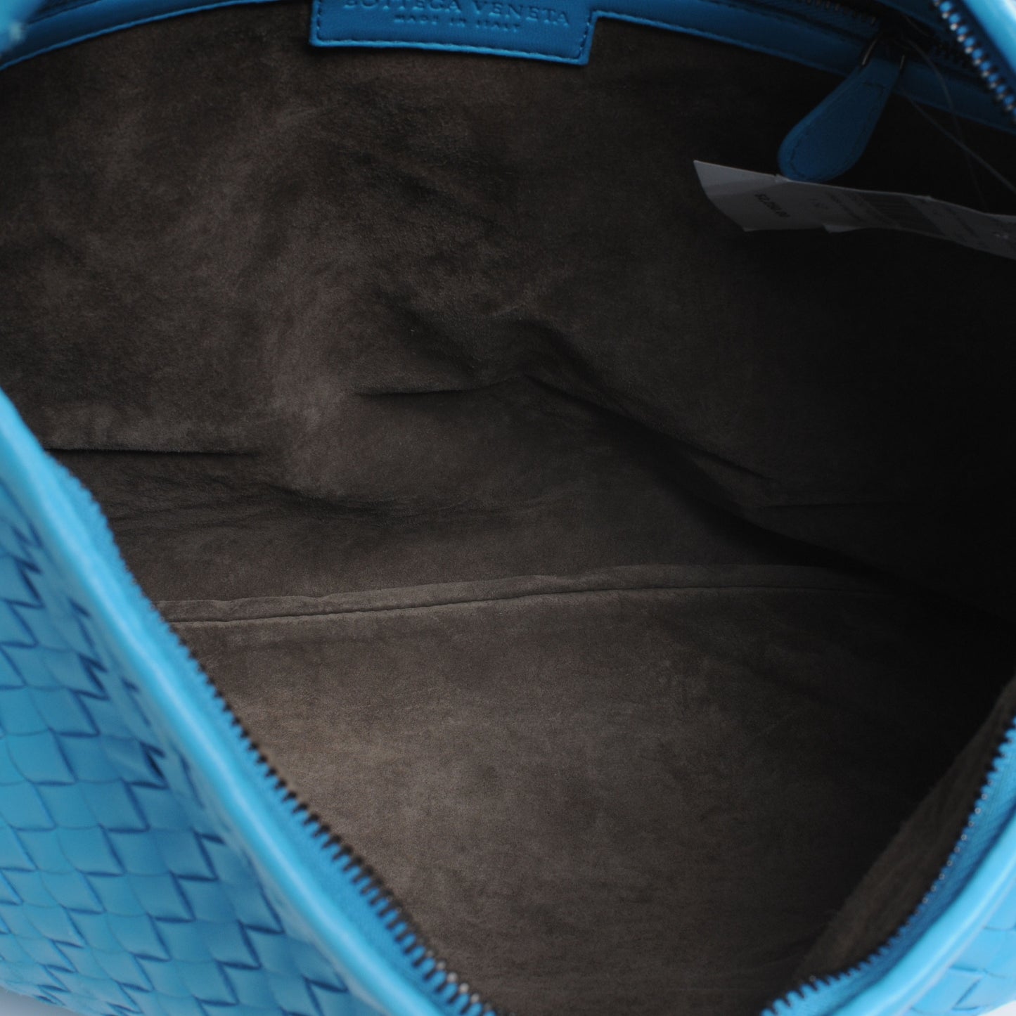 Nappa Intrecciato Large Veneta Hobo Turquoise