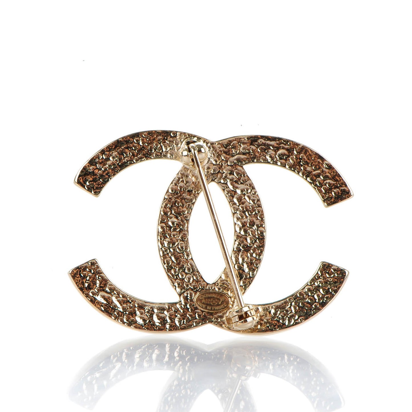 Pearl CC Brooch Pin Gold