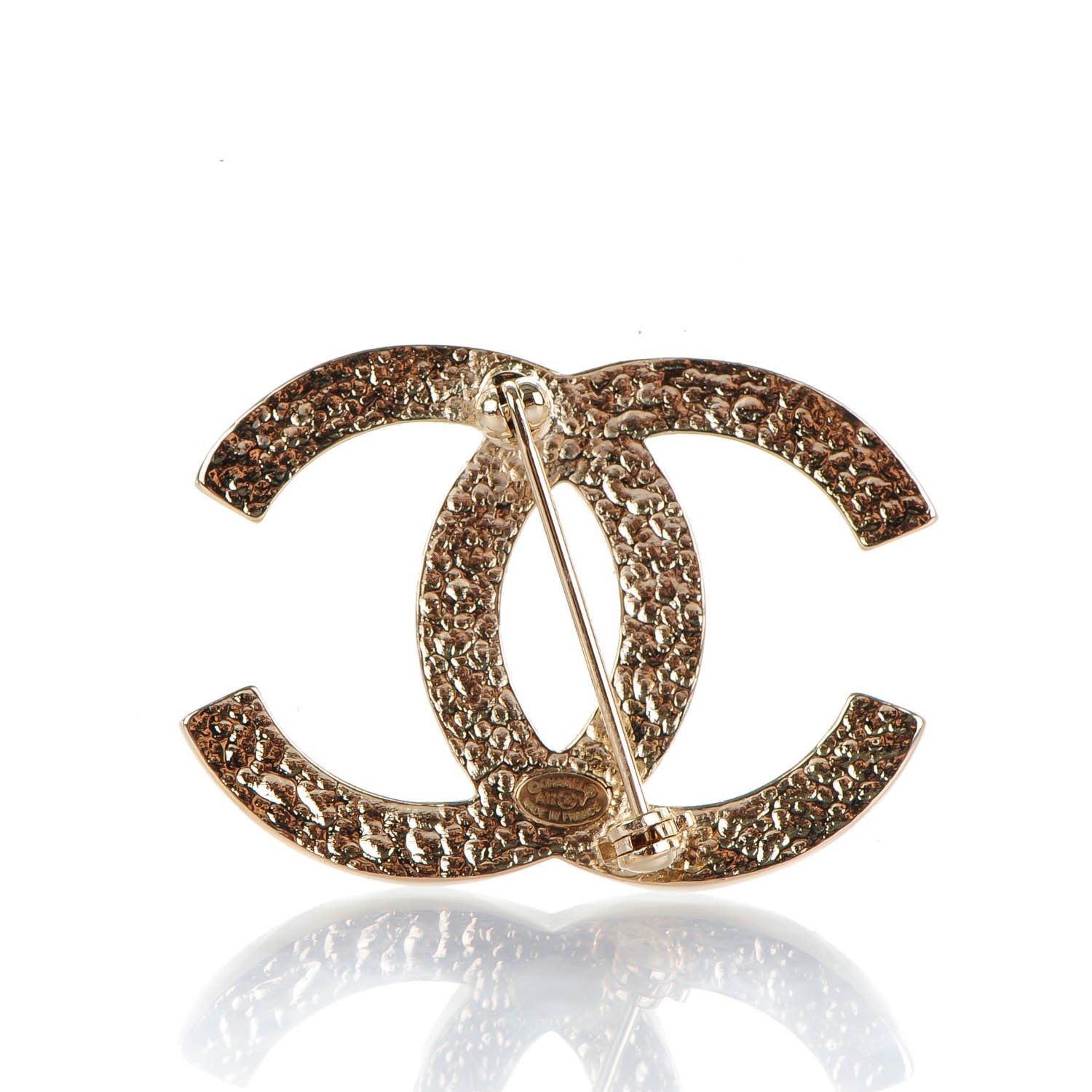 Chanel Pearl CC Brooch Pin Gold 3 of 5