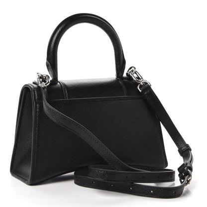 Balenciaga Grained Calfskin Hourglass Top Handle Bag XS Black 3 of 10