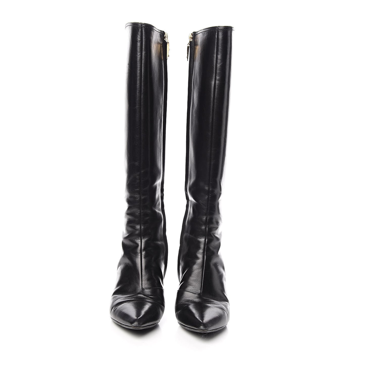 Calfskin Gamble High Boots 36 Black