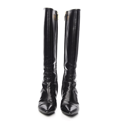 Louis Vuitton Calfskin Gamble High Boots 36 Black 2 of 8
