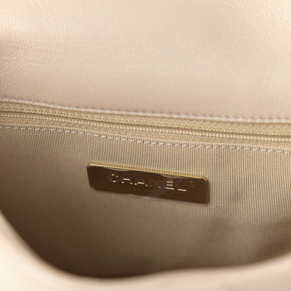 Chanel Lambskin Quilted Medium 19 Flap Light Beige 7 of 11